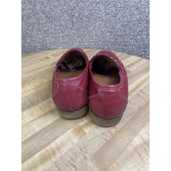 Salvatore Ferragamo Men's Red Leather Loafers Size - 8